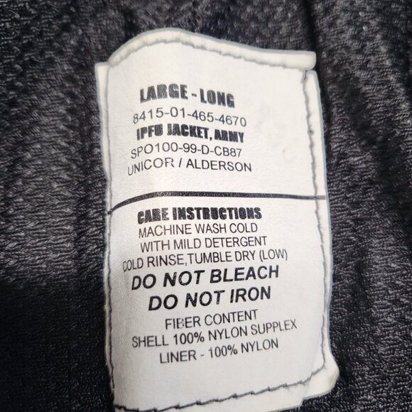 Vintage Mens Army Jacket Size Large Full Zip Windbreaker Pockets Vented Lined - Picture 4 of 16